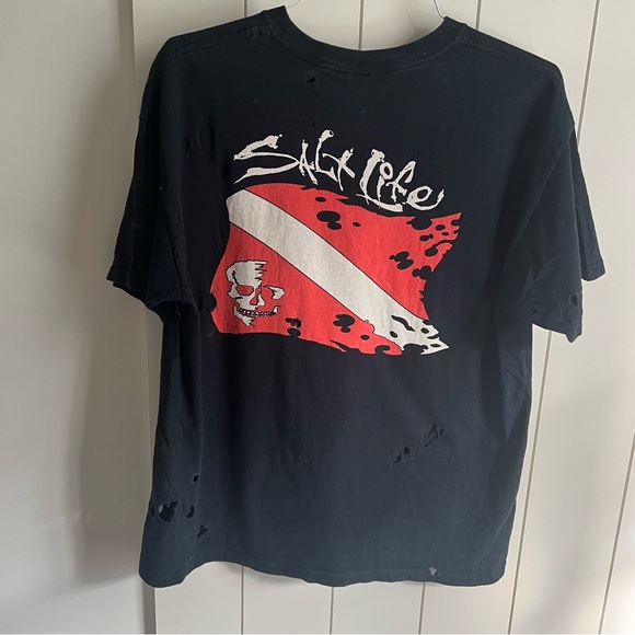 VNTG Y2K Salt Life custom distressed tee - Picture 10 of 11